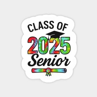 Class-of-2025-Senior-Graduation-Gold-Tie-Dye-Style-High-School-College-Grad-Gift Magnet