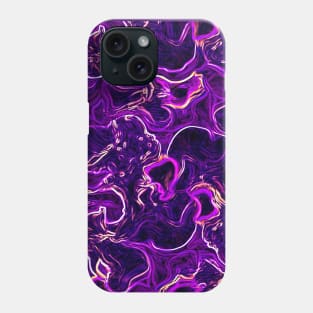 colorful abstract violet print Phone Case