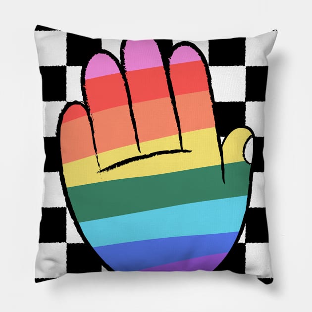 I'm here! Rainbow Lgbtiq+ Pillow by la'lunadraw