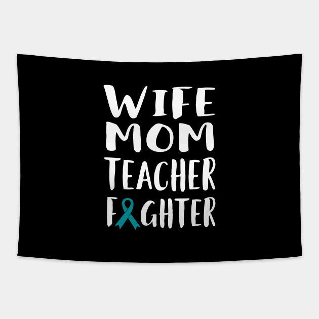 Wife Mom Teacher Fighter Tapestry by EdifyEra