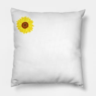 Sunny Side Sunflower (White Background) Pillow