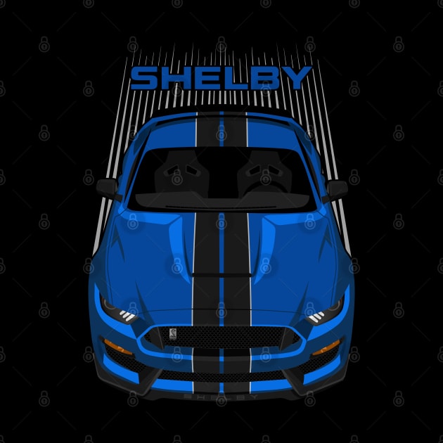 Ford Mustang Shelby GT350 2015 - 2020 - Velocity Blue - Black Stripes by V8social