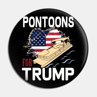 pontoons boat owners support Trump 2020 Pin