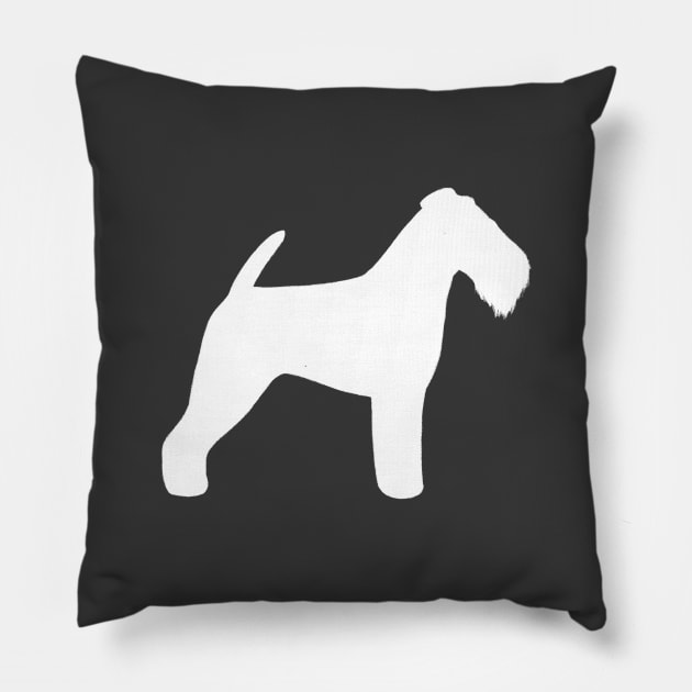 Welsh Terrier Silhouette Pillow by Coffee Squirrel