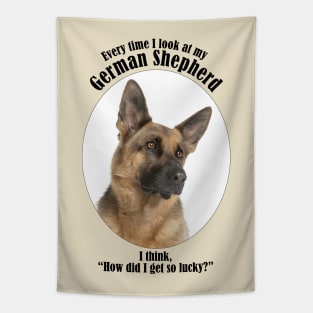 Lucky German Shepherd Tapestry