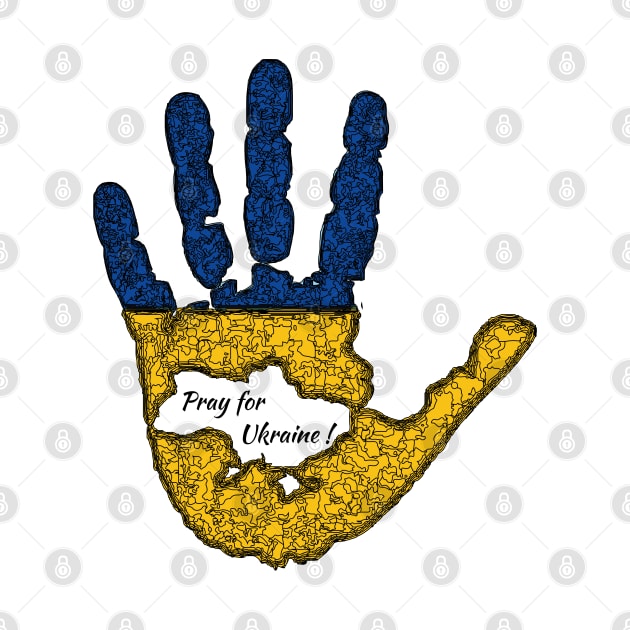 Fasbytes Pray For Ukraine Flag by FasBytes