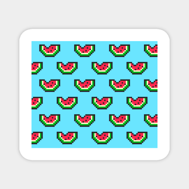 Pixel Watermelon Magnet by timegraf