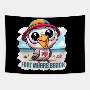 Pelican Love Fort Myers Beach Tapestry