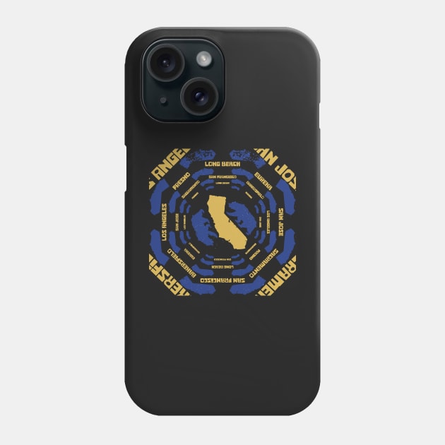Distressed California Spinning Phone Case by pelagio