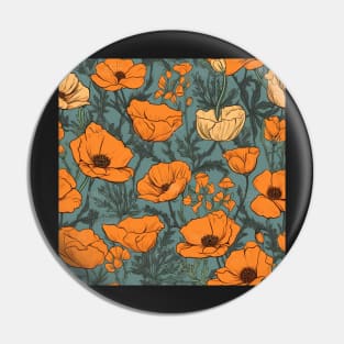 California Poppies Pin