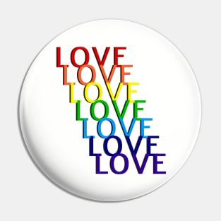 Love LGBTQ Rainbow Statement Gay Pride Pin