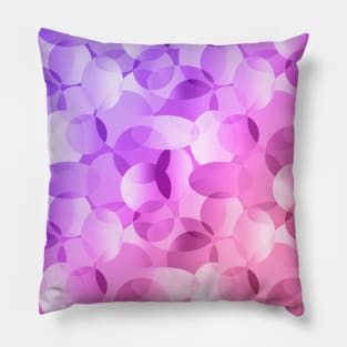 Pink and Purple Gradient Layered Ovals Pillow