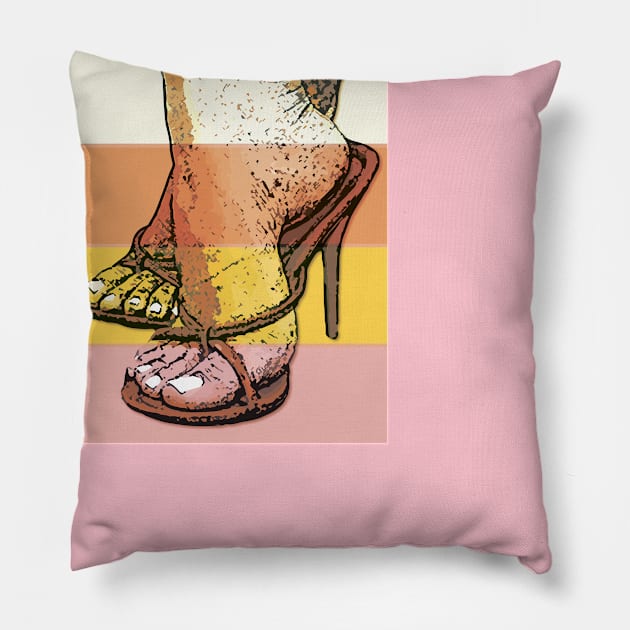 woman feet Pillow by Demyanenko