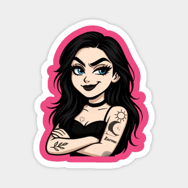 Queen of Karma – Stand Tall Against Scams Magnet by THE CRYPTO PONZI SCHEME AVENGER