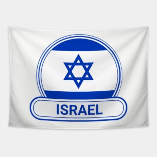 Israel Country Badge - Israel Flag Tapestry