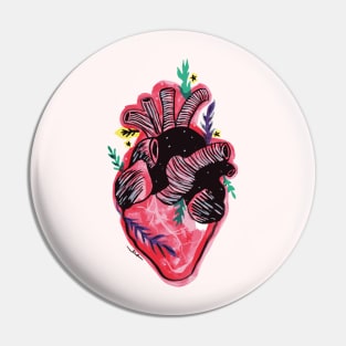 Heart Ilustration Pin