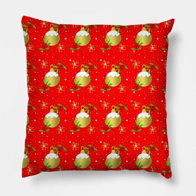 CHRISTMAS Elegance Ornaments Pillow by SartorisArt1