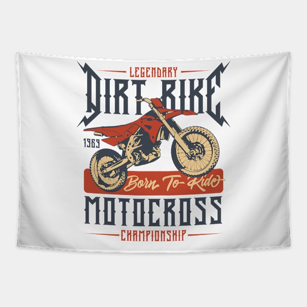 Dirt bike motocross Tapestry by Design by Nara