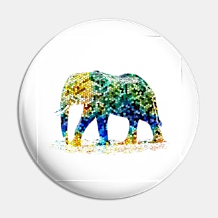 Design 36 Mosaic Elephant Pin