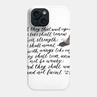Eagle and Bible Calligraphy Phone Case