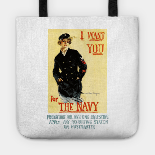 Vintage WWI Navy Recruiting Poster: I Want You for the Navy