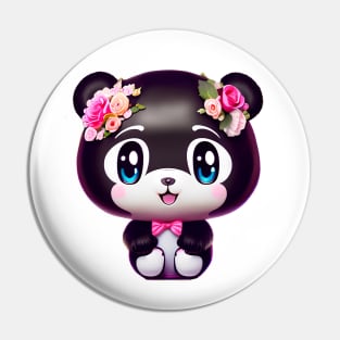 Cute kawaii panda bear Pin