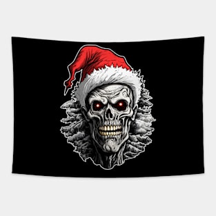 Zombie Santa Merry Christmas Tapestry