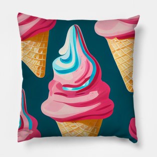 Colorful ice cream abstract design Pillow