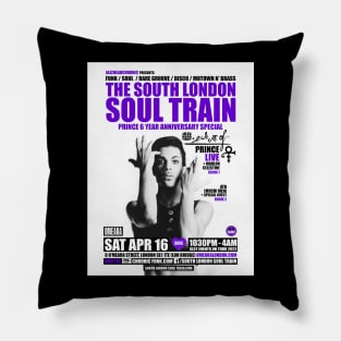 POSTER - THE SOUTH LONDON - SOUL TRAIN - PRINCE Pillow