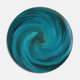 Blue and Green Painting Swirl Pin