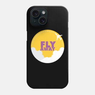 Fly Away Design with plane above the clouds Phone Case