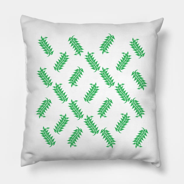 Leaves pattern background Pillow by ikshvaku