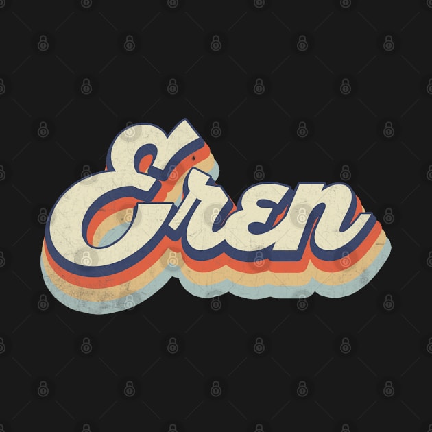 Retro Pattern Eren Name Anime Classic Style by Cyborgs Are Kissing