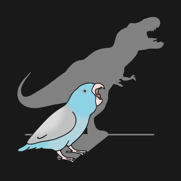 T-rex shadow - blue fallow parrotlet by FandomizedRose