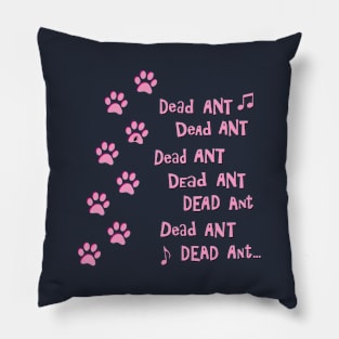 "Dead Ant" Cartoon Joke Pillow