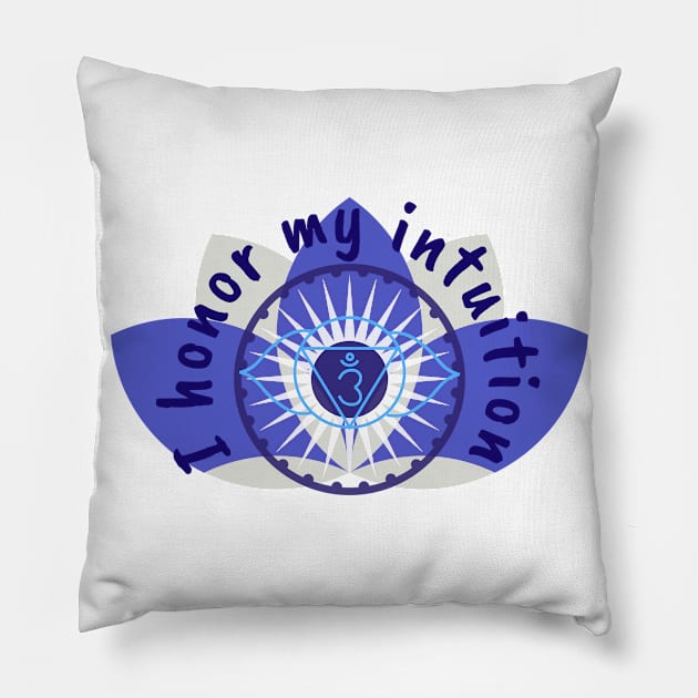 6th chakra mandala Pillow by Rebecca Abraxas - Brilliant Possibili Tees