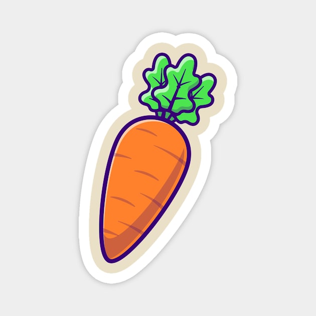 Carrot Vegetable Cartoon Magnet by Catalyst Labs