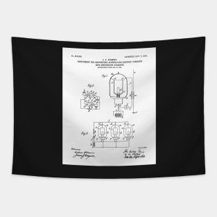 Electrician Patent - Maker Workshop Art - White Tapestry