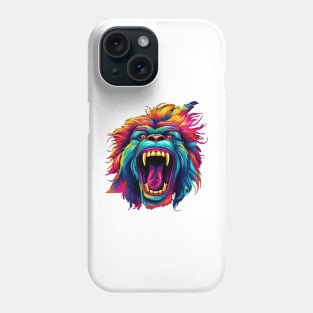 Neon Gorilla Head Phone Case