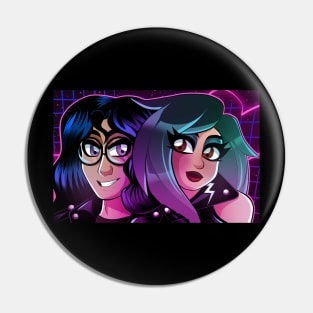 Deimos and Ivy retrowave Pin