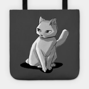 Graphite Cat Caricature Tote