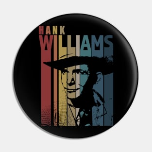 Retro Music Gift For Hank Love Fans Pin