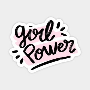 Girl Power Quote Saying Sticker Magnet