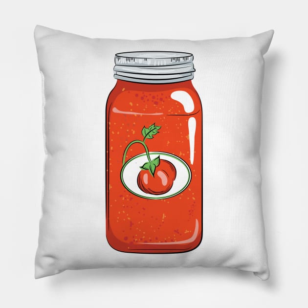 Tomato Sauce Pillow by Jonathan Wightman