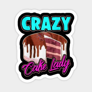 Crazy Cake Lady Magnet