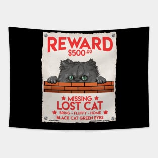 Missing Black Himalayan Cat Feline Animal Lover's Novelty Gift Tapestry
