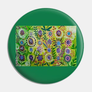 Purple Flowers in a green field Pin