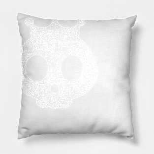 Cute Skull with Crown - Distressed Pillow