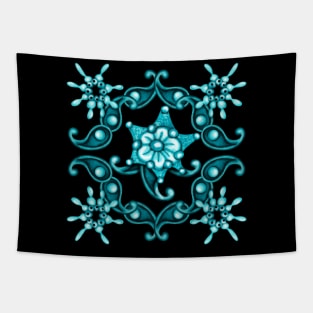 Blue zenarts pattern Tapestry