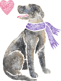 Watercolour Irish Wolfhound Magnet